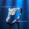 Anillo giratorio de moissanita, Anillo de compromiso y boda de seis garras de nicho, Ajustable, Disponible para dropshipping, Diamante de moissanita