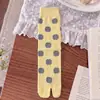 Calcetines Retro Japoneses de Lunares Grandes Coloridos con Dedos Divididos Otoño Nuevo Algodón Color Bloque Coreano Calcetines de Dos Dedos de Media Pantorrilla Sin Costuras