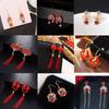 Pendientes de estilo chino personalizados de estilo étnico para dama Xianggong, pendientes de novia con temperamento creativo, pendientes de maquillaje facial de la Ópera de Pekín
