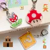 Juego de Animación de Dibujos Animados Serie Super Mario Llavero Acrílico Llavero Creativo Colgante Decoración de Bolso