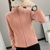 Chamarra de Felpa para Mujer 2025 Nueva Cálida Otoño e Invierno Casual con Forro de Felpa Engrosada Polar Doble Cara Cuello Alto Sudadera para Mujer
