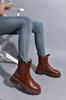 Botas Martin Estilo Británico Zapatos de Mujer 2026 Nuevos Otoño e Invierno Zapatos de Algodón Forrados de Felpa Botines Chelsea de Chimenea de Suela Gruesa