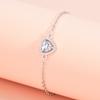 Pulsera Nueva de Fábrica Corazón del Océano Circonita Forma de Corazón Adornos para la Mano Lujo Ligero Diamante Elegante Pulsera