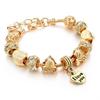 Pulsera de oro KC con colgante de corazón de melocotón y cuentas de aleación de bricolaje Panjia de eBay, una generación de Amazon transfronterizo