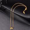 Colar L82 Feijão Dourado da Sorte Clavícula Aço Inoxidável Material Ouro Rosa Banhado com Três Camadas de Ouro Real 18K Joias Dropshipping