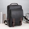 Novo Crazy Horse couro europeu e americano quente venda retrô mochila masculina USB de grande capacidade Mochila de computador masculino viagens ao ar livre