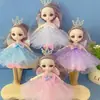 Pingente de Mochila de Boneca Removível Hanfu com Luzes, Brinquedo de Pelúcia Pequena Sereia, Brinquedo Infantil Brilhante para Barracas de Rua