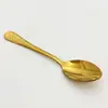 Cuchara de té con patrón de serpiente de acero inoxidable Cuchara para el hogar Cuchara Patrón de martillo Mango redondo Cuchara para comer de restaurante Cuchara para postre y pastel Cuchara para nido de pájaro