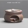 Argila de Rocha Velha Cerâmica Grossa Bandeja para Torrar Chá Cerâmica Intensificador de Aroma de Chá Dispositivo de Despertar do Chá Doméstico Estilo Japonês Prato de Cerâmica para Torrar Chá com Vela