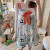 Estilo Ins Explosiones Pijama de Verano de Manga Corta para Mujer Delgado Lindo Dibujos Animados Dulce Estudiante Ropa de Casa Conjunto de Tirantes