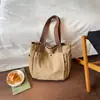 Bolsa Tote de Lona de Cor Sólida de Grande Capacidade para Mulheres, Bolsa de Trabalho e para o Dia a Dia de Novo Estilo, Bolsa de Ombro Feminina, Bolsa de Aluno para a Aula