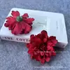 Flores artificiais, cabeças de flor de peônia, materiais DIY para acessórios de cabelo estilo tradicional, flores artificiais de alta qualidade e realistas para decoração de cena