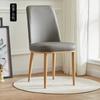 Silla de respaldo minimalista moderna, taburete nórdico para comedor, dormitorio, escritorio, hotel, silla de cuero con respaldo de hierro, taburete