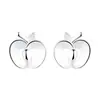 Aretes de Hilo de Manzana para Mujer Plata de Ley 925 Nuevo Estilo 2024 Moda Personalizada Aretes de Hélice de Fruta Joyería de Oreja Elegante Ins