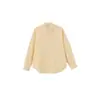 Yidao Roupas Vintage 2026 Outono Nova Camisa Básica Lisa de Manga Longa para Homens e Mulheres, Camisa Casual Versátil Solta Retrô