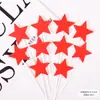 Decoração Criativa de Bolo Estrela Cintilante de Cinco Pontas Estrela Coração Festa de Aniversário Mesa de Sobremesas para Assar Conjunto de 10 Peças
