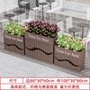 Jardinera de flores de acero inoxidable para exteriores, combinación de jardinera de hierro forjado, macetero municipal, departamento de ventas, jardinera comercial de hierro forjado, valla