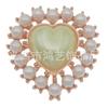 Fabricantes transfronterizos corazón perla flor plato hebilla de diamante joyería DIY fondo plano forma de corazón aleación lazo accesorios para bolso