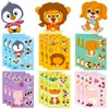 [Qualificação Ce.Cpc] 6 Folhas/Pacote Adesivos de Rosto Mutável para Animais Pequenos Adesivos de Quebra-Cabeça Infantil para Montagem DIY Compra Direta Transfronteiriça