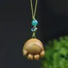 Llavero de sándalo verde bolsa pulsera colgante Zodiaco Zorro de Nueve Colas Garra de Gato Tigre colgante colgante accesorios diy venta al por mayor