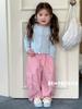 Ropa Nueva de Primavera 2025 para Niñas Cárdigan de Punto para Primavera y Otoño Chaqueta de Algodón Versátil de Color Sólido Estampada de Moda para Bebé Niña Tendencia