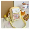Bolso pequeño informal de estilo japonés para chica, bandolera que combina con todo, bonito bolso transparente, bolso de mijo, bolso para teléfono
