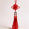 Nuevo festivo doble felicidad nudo chino colgante decoración sobre rojo nudo chino doble borla invitación ropa nudo chino borla