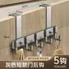 Gancho para Puerta de Aluminio Espacial Transfronterizo, Gancho Grueso para Puerta, Colgador de Puerta sin Taladro, Gancho para Ropa de Dormitorio Baño, Estilo Trasero de Puerta