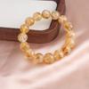 Nuevo Pulsera China 12mm Amarillo Asai Hielo Triturado Fantasma Verde Cornucopia Pulsera de Cristal Piedra Rosa Aguamarina