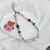 Nova Corrente de Cordão de Pérolas Coloridas Lanyard Universal para Capa de Celular Câmera Ccd Chaveiro Feminino Anti-Queda