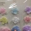 DIY Flor de Tela Hecha a Mano Malla con Lentejuelas Gasa Flor Accesorios para Ropa Infantil Accesorios para el Cabello Cristal Cinco Pétalos