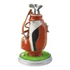 Porta bolígrafos para bolsa de golf, Diseño creativo de bolsa de golf, Almacenamiento conveniente, Estilo vertical, Estilo inclinado, Adorno de escritorio elegante