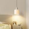 Lámpara colgante pequeña de estilo crema para mesita de noche, estilo nórdico moderno minimalista, de red roja, de espectro completo, para sala de estar, dormitorio y protección para los ojos.
