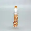 Em estoque 10 frascos roll-on marrom fosco para óleo essencial de vidro Frasco sub-frasco com conta de massagem marrom Frasco de óleo essencial de 10ml