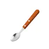 Cuchillo y Tenedor de Acero Inoxidable Cubiertos Occidentales Cuchillo y Tenedor para Bistec Juego de Cucharas para Sopa con Mango de Madera Juego de Cinco Piezas Producto de Venta Caliente Transfronterizo