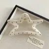 Pinza para el pelo de lunares blancos y negros coreana, estilo retro simple, pinza versátil de color gelatina para la parte trasera de la cabeza, pinza de tiburón