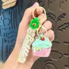 Chaveiro de Feijão Gelatinoso Preenchido com Óleo Acrílico Pingente de Mochila Chaveiro Infantil Decoração Pequeno Presente Dia das Crianças