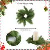 Decoración Festiva de Navidad y Año Nuevo Corona Corona Corona de Plantas Verdes de Simulación Navideña Adornos de Decoración Navideña