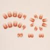 Curto Simples Blush Nail Art Pure Wish Branco Onda Dot Gradiente Vestindo Nail Art Acabada para Mulheres