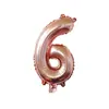Balões de Folha Número Pequeno Versão Americana 16 polegadas Balões de Número Finos Decoração de Festa de Aniversário Infantil Balões de Número