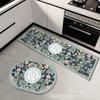 Alfombrillas de Cocina de Lujo Ligero de Barro Diatómico, Alfombrillas Absorbentes de Aceite y Resistentes a Manchas, Set de Alfombrillas Largas Resistentes a Manchas y Fáciles de Limpiar para Cocina y Alfombrillas