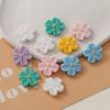 Color claro flor de cerezo brillante cinco pétalos parche de resina aretes funda para teléfono móvil zapatos con agujeros flor material DIY hecho a mano