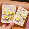 Nuevo pasador coreano Hyun viento elegante flor de huevo tarjeta para el cabello lindo simple accesorios para el cabello clip lateral niña Joker anillo para el cabello al por mayor