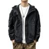 Chaqueta a Prueba de Tres Elementos para Hombre Otoño 2026 Corte Holgado Talla Grande con Capucha Abrigo Casual Estilo Americano Ropa de Trabajo Exterior Fresca