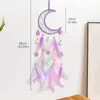 Atrapasueños de Plumas Estilo Fresco Transfronterizo Decoración Colgante Carrillón de Viento Colgante Tejido de Plumas Hecho a Mano Decoración Linda para Habitación Infantil