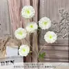 Flores Artificiais de Peônia de 6 Camadas para Decoração de Corredor de Casamento, Flores para Decoração de Salão de Casamento, Flores Artificiais de Plástico Arranjo de Flores DIY