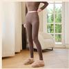 88037 # Otoño e Invierno Nuevo Maquillaje Líquido Crema Hilo Muscular Leggings Cálidos Alta Elasticidad Sin Costuras Cepillados Pantalones de Otoño para Mujer