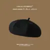 Sombrero de Calabaza de Moda Estilo Coreano, Boina Octagonal Versátil de Color Sólido para Adelgazar el Rostro de Mujer, Sombrero de Artista Pintor, Moderno