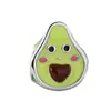 Nuevo Acero de Titanio Galvanizado al Vacío en Oro Serie de Frutas de Dibujos Animados Cuentas de Agujero Grande Colgante de Cara Sonriente Arcoíris Corazón