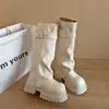 Pantalón de dos vías moda botas de jinete mujer baja estatura hermoso suela gruesa Rad otoño e invierno botas de mujer botas altas botas largas retro